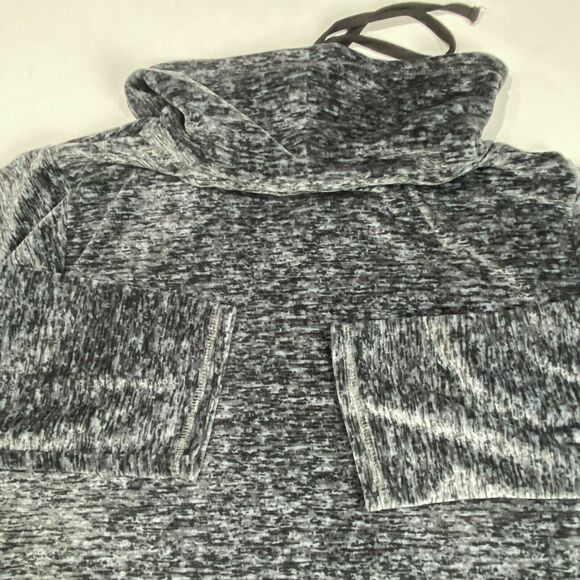 Nicole Miller Drawstring Cowl Neck Sweater Womens 3X Dark Gray Marled Soft EUC - Picture 9 of 10